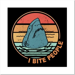 Shark I Bite People Posters and Art